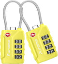Puroma 2 Pack TSA Approved Luggage Lock, 4 Digit Combination Travel Locks by Puroma