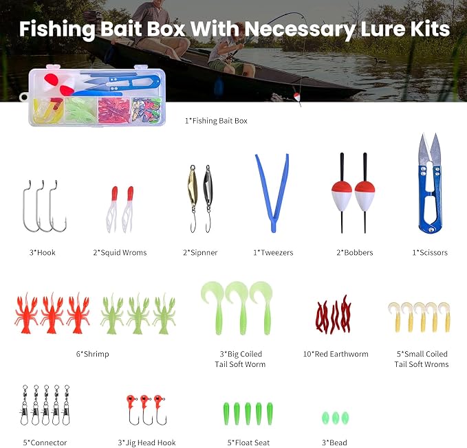 LEOFISHING 2 Set Kids Fishing Pole Set - Image 5