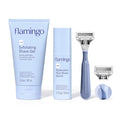 Flamingo Pubic Hair Razor for Women, Shaving Kit, 1 Razor, Exfoliating Shaving by Flamingo