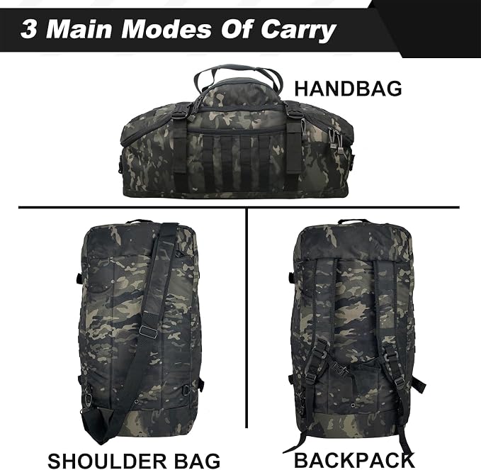 3 In 1 Military Backpack Travel Duffle Bag - Image 2
