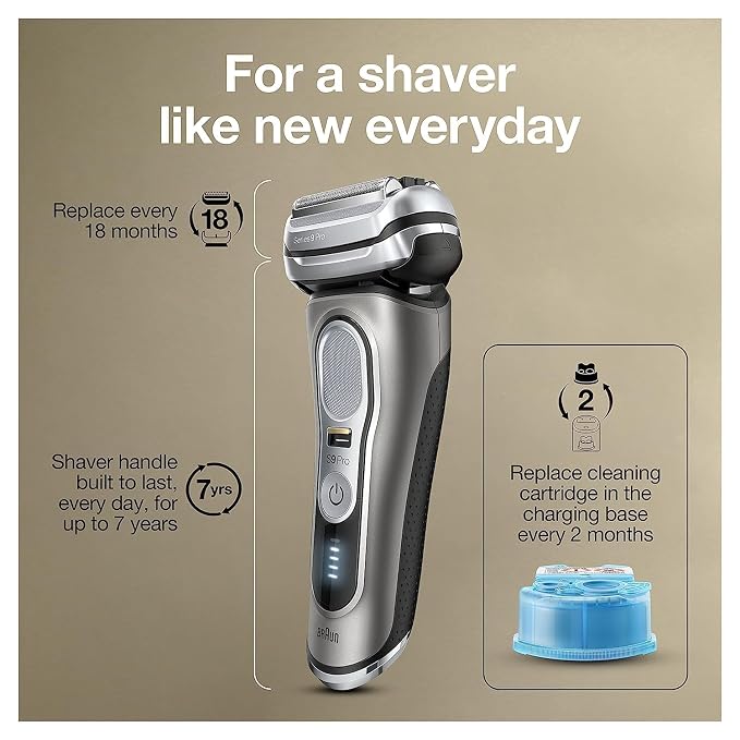 Braun Electric Razor for Men, Series 9 Pro 9465cc Wet & Dry Electric Foil Shaver - Image 5