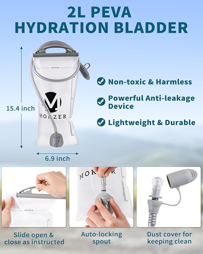 Running Hydration Vest with a 2L Water Bladder, Hydration Pack Lightweight - Image 5