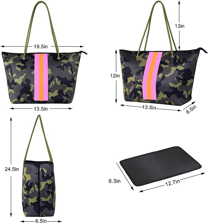 QOGiR Neoprene Multipurpose Beach Bag Tote - Image 7