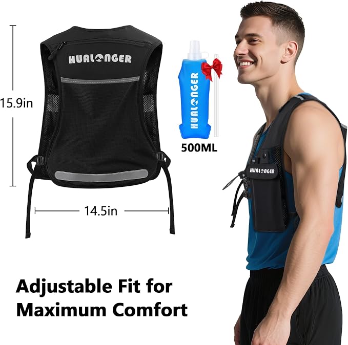 Running Hydration Vest for Women Men, Lightweight Breathable Hydration Pack - Image 6