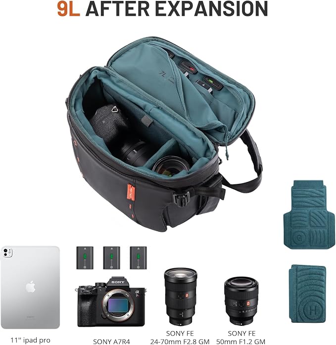 PGYTECH OneMo Sling Camera Bag 7L-9L, waterproof Crossbody Camera Shoulder Bag - Image 4