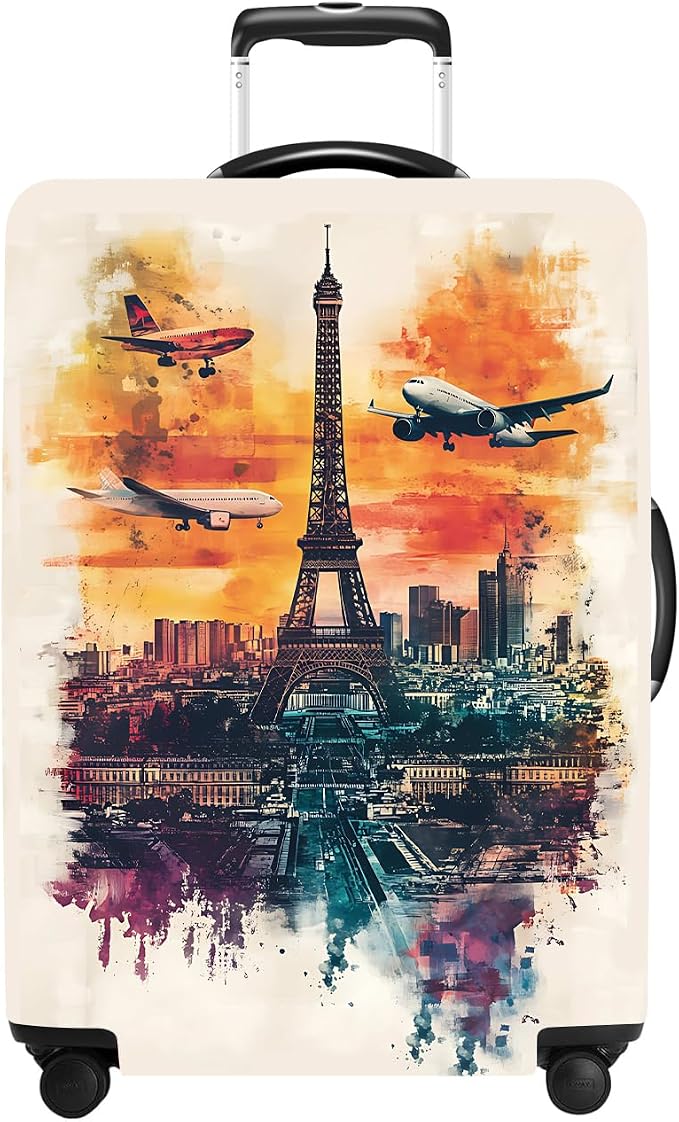 Luggage Cover Washable Suitcase Protector Anti-scratch Suitcase cover Fits by THISFIND