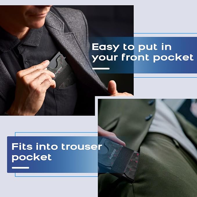 Mens Business Card Holder, Slim Card Wallet - Image 6