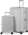 AnyZip Luggage Sets 2 Piece Aluminum Frame Carry On and Checked Suitcase PC ABS by YourBestTravelChoice