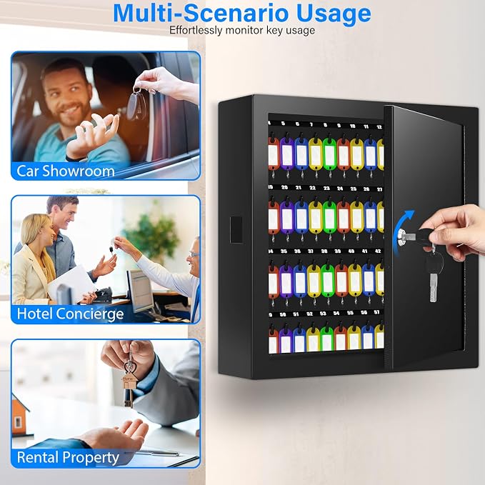 100 Keys Key Lock Box, Anti-Theft Key Cabinet - Image 6