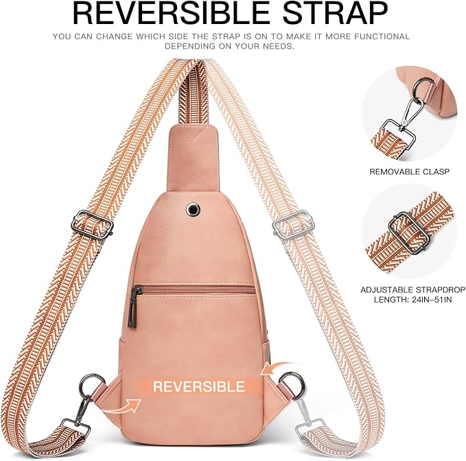 7L Sling Bag for Women Men Leather Small Sling Backpack Daypack Anti Theft - Image 7