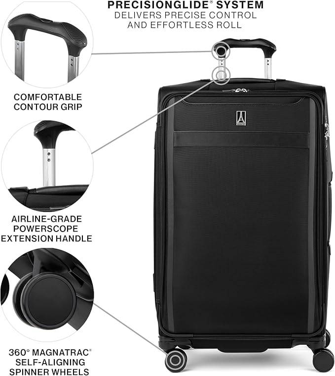 Travelpro VersaPack+ Lightweight Softside Expandable Checked Luggage, 8 Spinner - Image 5