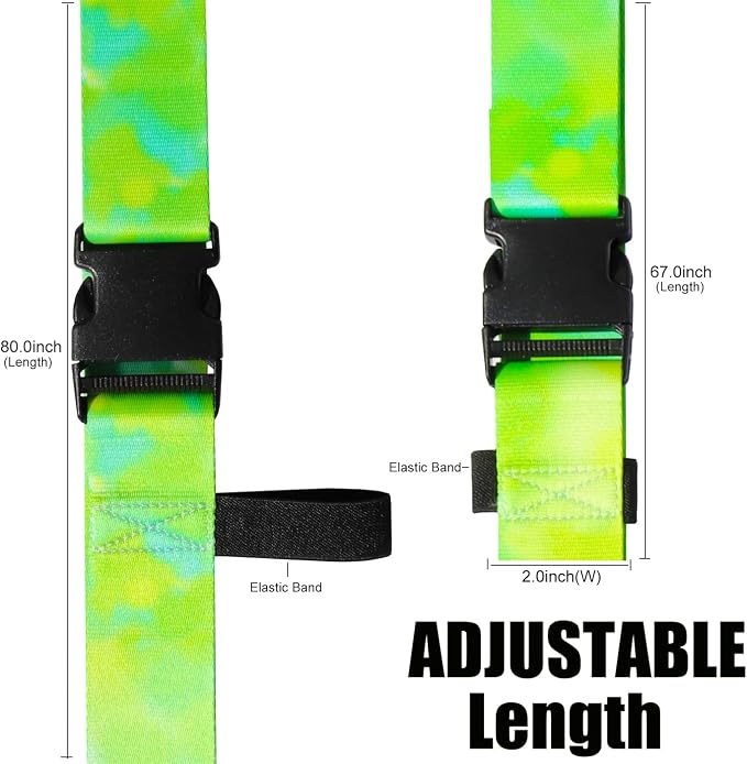 Luggage Straps for Suitcases TSA Approved-2 Pack Bright Personalized Luggage - Image 3