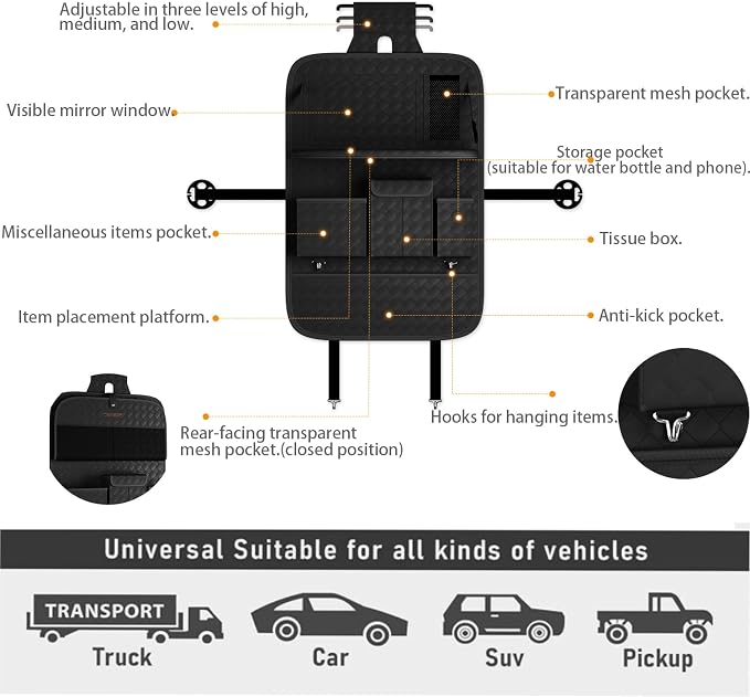 Car Seat Organizers, Storage Pouches, and Tray Holders - Image 8