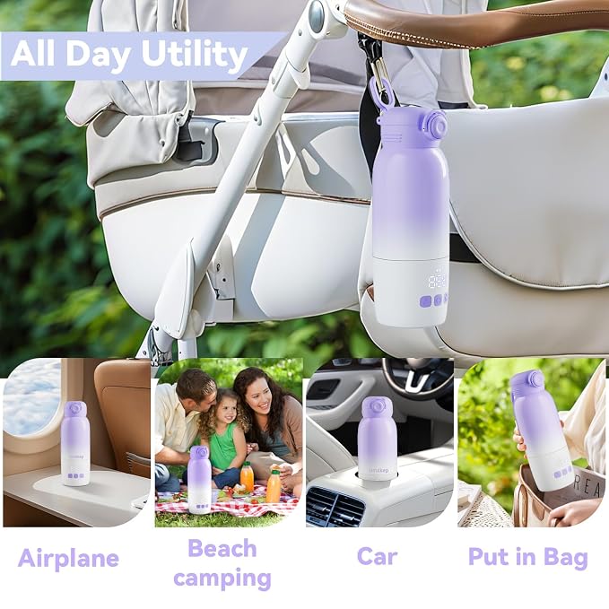 Portable Bottle Warmer for Travel, Large 12oz Capacity - Image 8