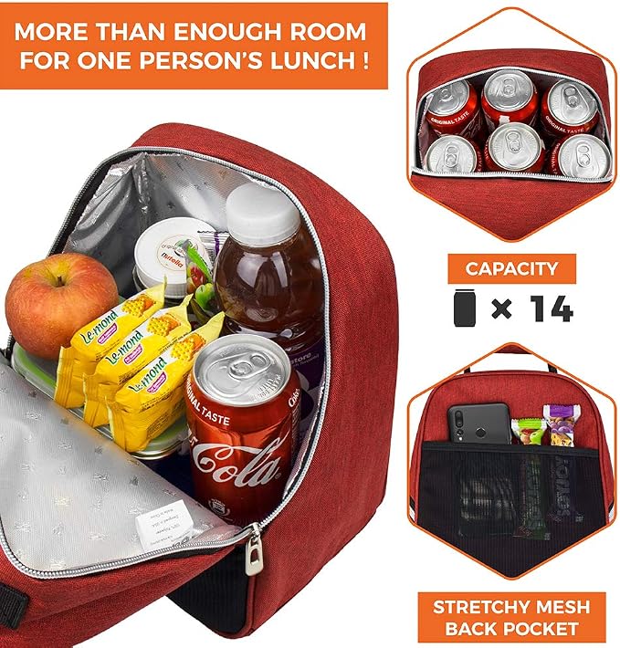 opux Lunch Box for Girls Boys Kids, Insulated Leakproof Lunch Bag, Reusable - Image 5