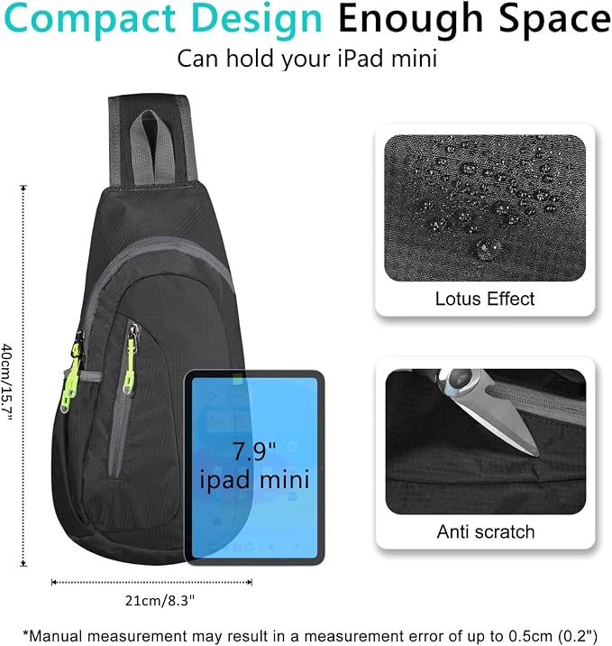 TITECOUGO Small Sling Bag, Lightweight Crossbody Backpack - Image 4