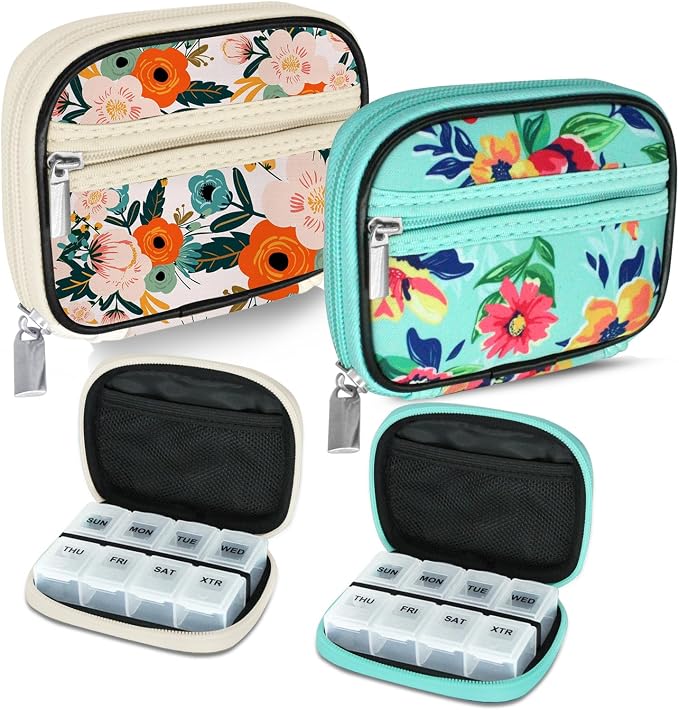 Serfeymi Weekly Travel Pill Organizer Pill Case by Serfeymi