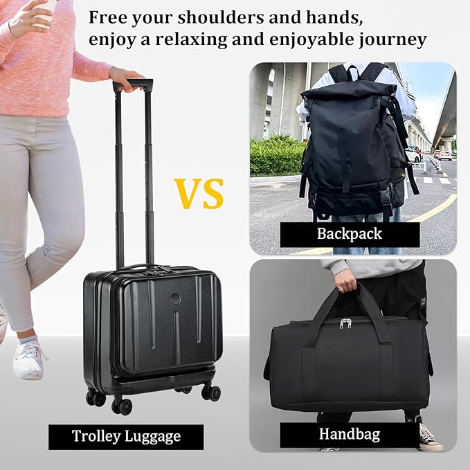 16 Inch Carry On Luggage with 2 Compartments - Image 8