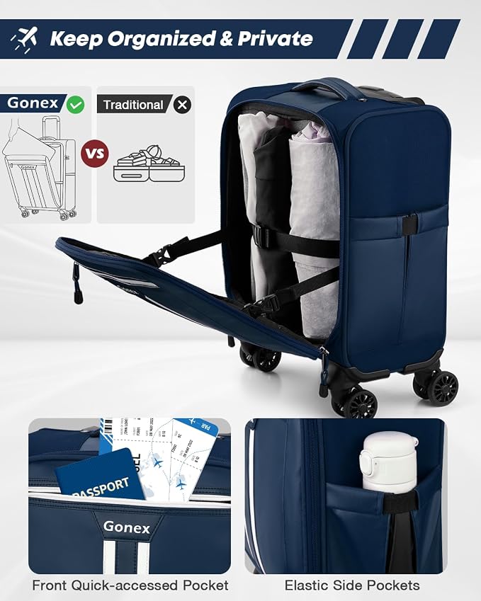 Gonex 16 inch Underseat Carry On Luggage - Image 4