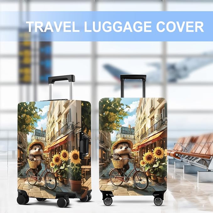 Raccoon Luggage Cover Washable Suitcase Protector Anti-Scratch, Stretchable Fit - Image 5
