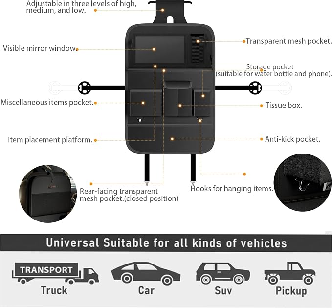 Car Seat Organizers, Storage Pouches, and Tray Holders - Image 8