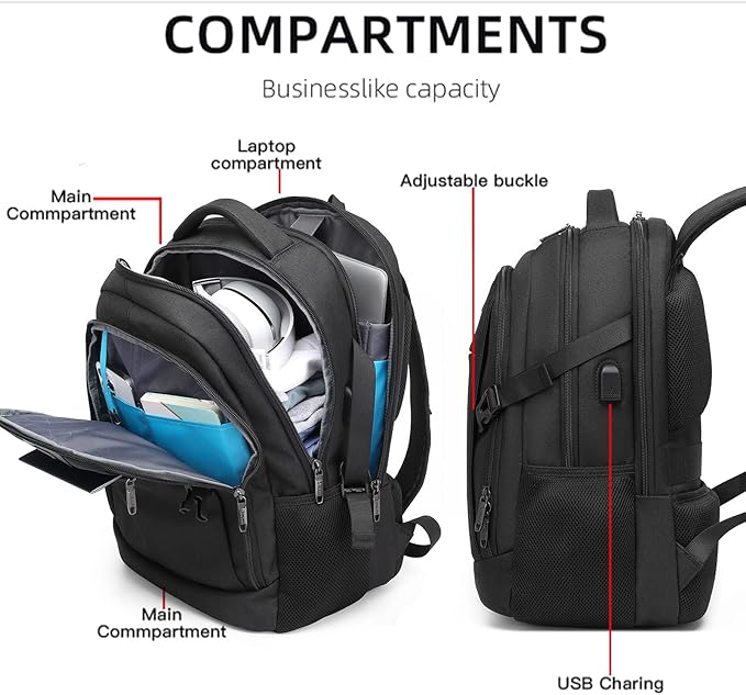 DUSLANG Travel Work Laptop Backpack - Image 3