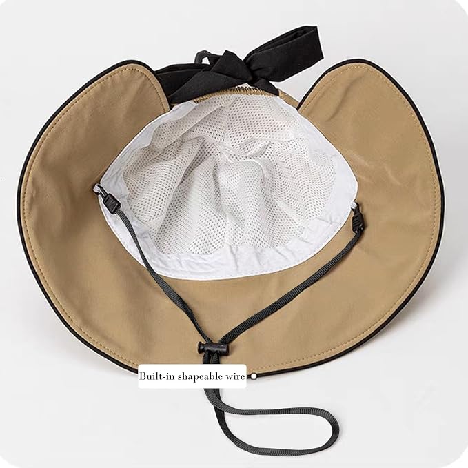 Wide Brim Hats for Woman Foldable Hats Sun Hats for Women uv Protection Bowknot - Image 8
