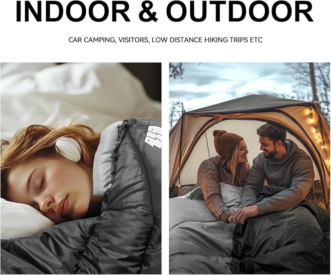 Sleeping Bags for Adults Cold Weather, Waterproof, Lightweight Sleeping Bag for - Image 6
