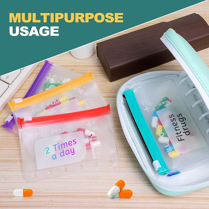 A7-L Water-Proof Pill Pouch Set， Large Pill Organizer, BPA Free, A7-L Pill - Image 6