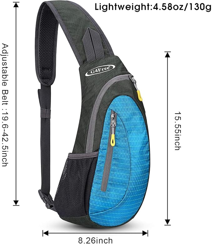 G4Free Sling Bag for Men Women, Small Crossbody Backpack Lightweight Chest - Image 4