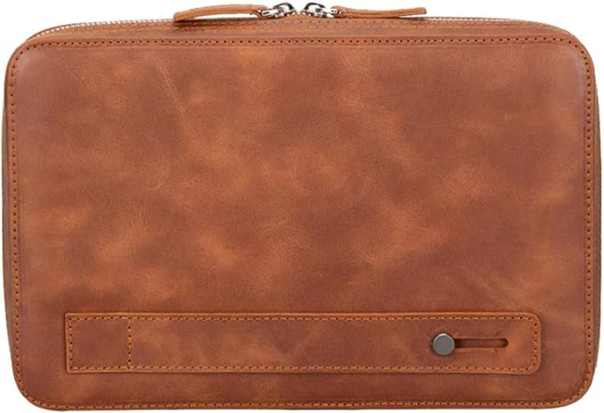 Medicine Handmade Leather Cable Organizer Bag – Full-Grain Leather Travel Tech - Image 3