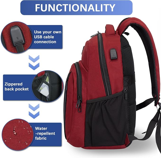 LARIPOP Travel Laptop Backpack, 15.6 Inch Business Laptop backpack - Image 3