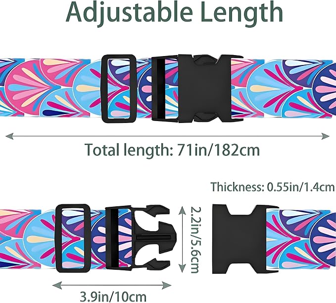 Plumes Luggage Straps for Suitcases, Adjustable Luggage Travel Belts to Keep - Image 2