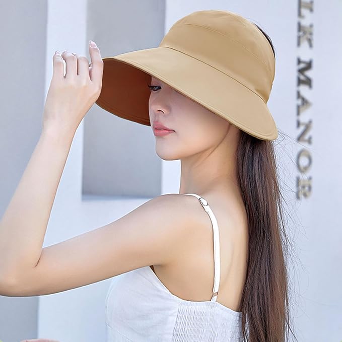 Sun Hats for Womens Wide Brim UV Protection Fishing Hats Packable Reversible - Image 7