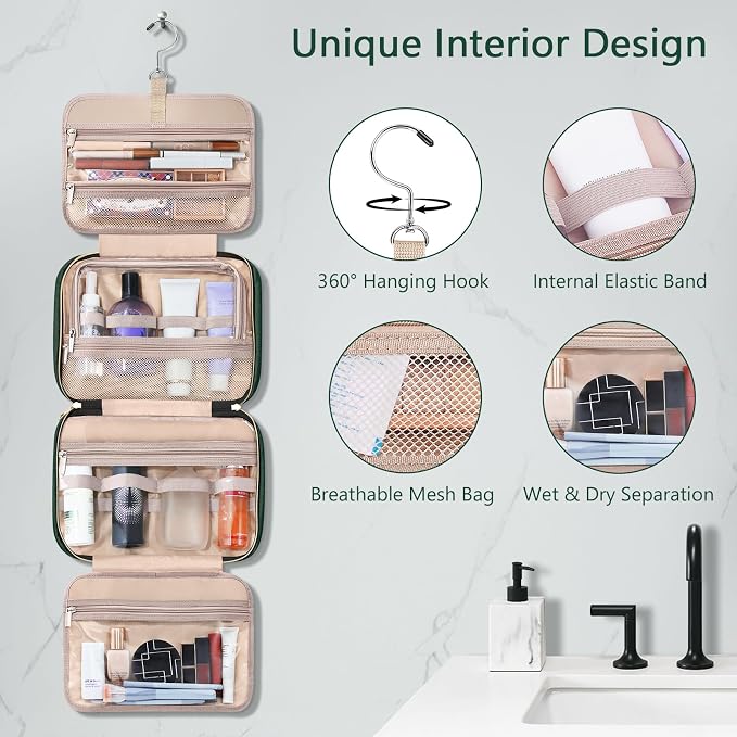 Wedama Toiletry Bag for Women, Hanging Travel Toiletry Bag - Image 5
