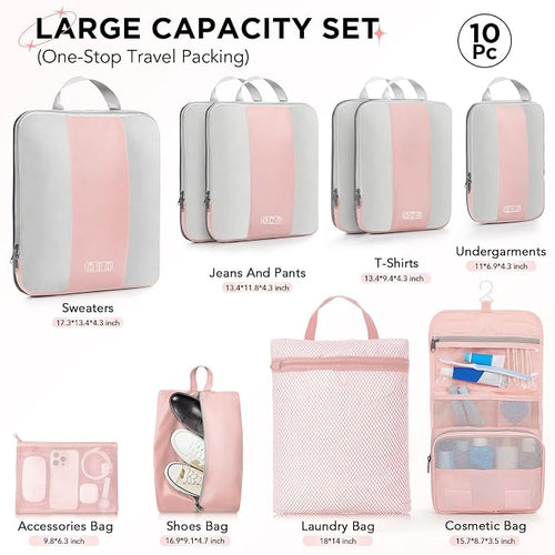 10 Set Compression Packing Cubes - Image 2