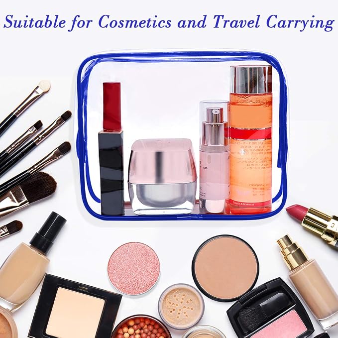 APREUTY Clear Makeup Bags, TSA Approved 6Pcs Cosmetic Makeup Bag Set Clear PVC - Image 6