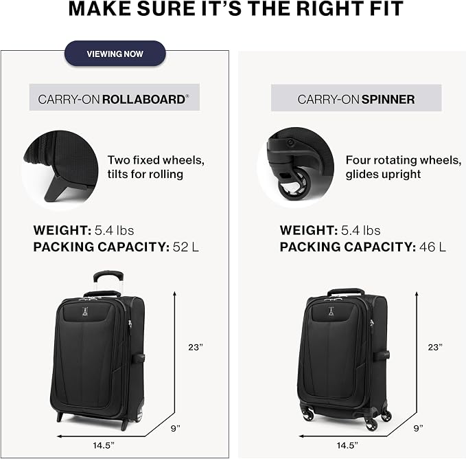 Travelpro Maxlite 5 Softside Expandable Upright 2 Wheel Carry-on Luggage - Image 7