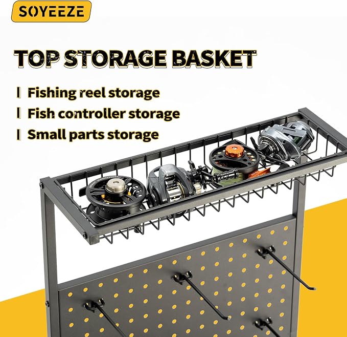 SOYEEZE Fishing Rod Holders for Garage, Fishing Gear Holder for Fishing Rod - Image 4