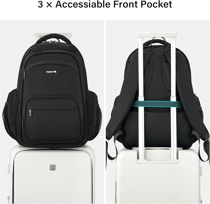 Hanke College Laptop Backpack Multi-Pocket, 18-Inch Large Travel Backpack - Image 8