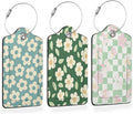 Vintage Cream Daisy 3 Pack PU Leahter Luggage Tag by Losthll