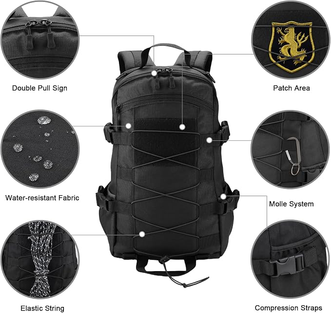 25L Hiking Backpack Small Tactical Backpack Daypack Camping Trekking Hunting - Image 4