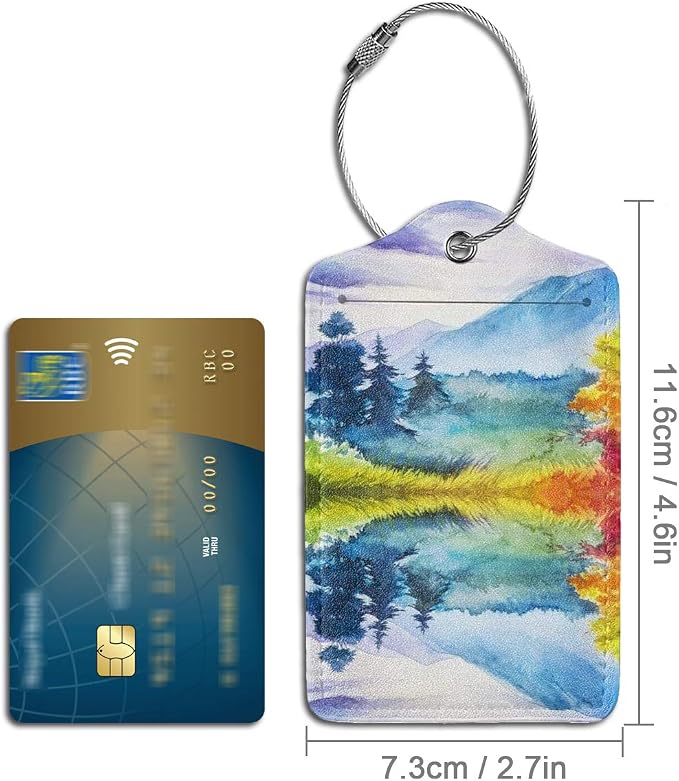 2 Pack Luggage Tag for Suitcase, Cute Unique Leather Suitcase Tags Identifiers - Image 2