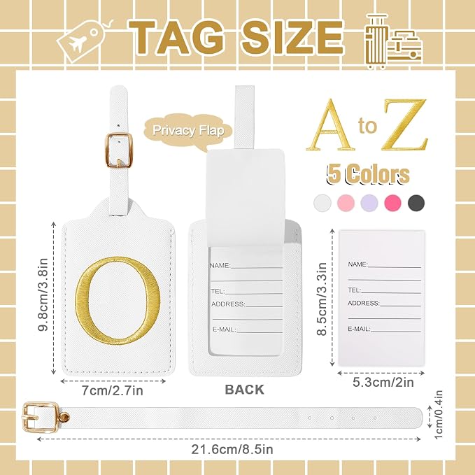 Personalized Initial Luggage Tags - Image 2