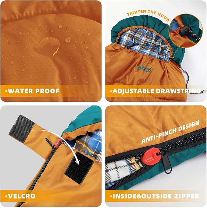 Camping Sleeping Bag, 32℉ Sleeping Bags - Image 3
