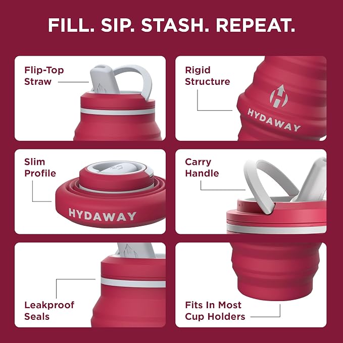 HYDAWAY 17oz Collapsible Water Bottle - Image 4