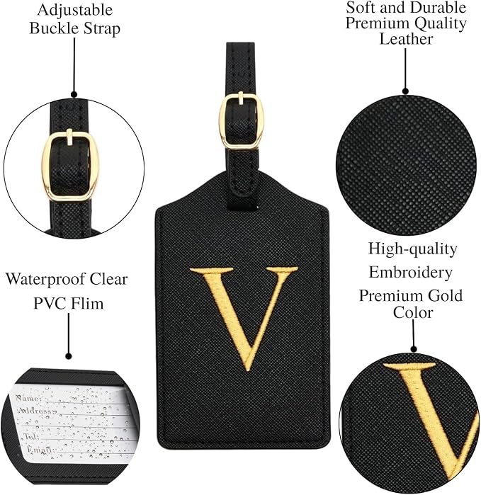 Luggage Tag PU Leather for Suitcase Baggage Handbag Travel Bag Label Suitcase - Image 3