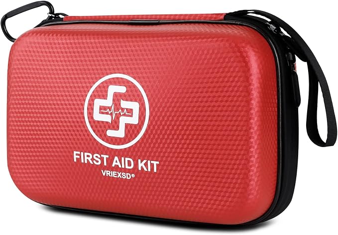 Premium First Aid Kit, 320 Piece Waterproof Hard Shell Eva First Aid Kit by VRIEXSD