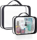BAGSMART TSA Approved Clear Toiletry Bag, 2 Packs Quart Size Water Resistant by BAGSMART