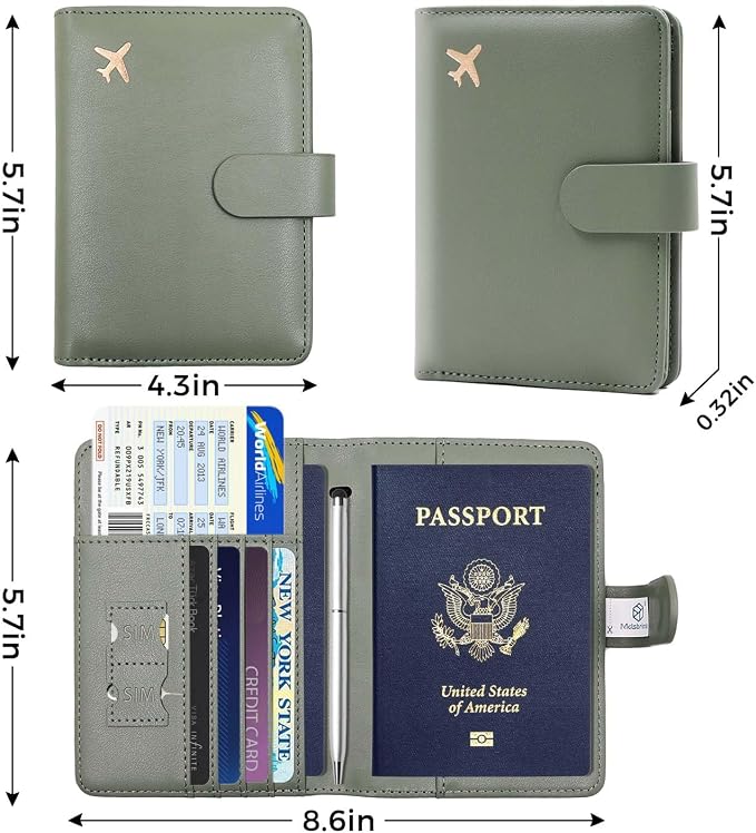 Melsbrinna Premium Leather Passport Holder Covers Case, Waterproof Rfid - Image 4